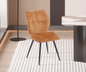 Chaise 'Faye' Tissu Davis Perfect Harmony 56 Or