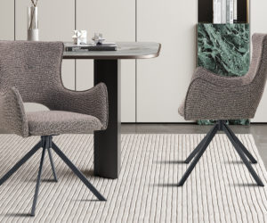 Chaise 'Billy' Pivotant en Tissu Ote Harper 400 Sable