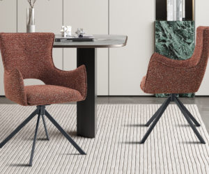 Chaise 'Billy' Pivotant en Tissu Ote Harper 500 Rouge