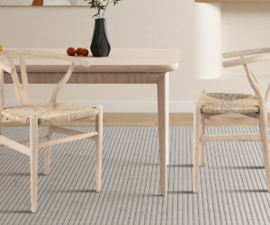 Chaise 'Bart' Bois d'orme avec assisse tissé