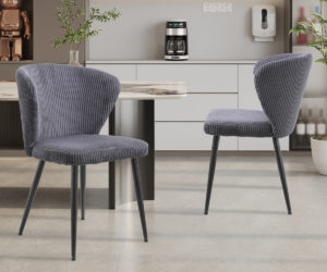 Chaise 'Tornado' Corduroy Fabb Hyper 16 Gris