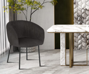 Alternative view of Chaise 'Sevilla' Corduroy Fabb Hyper 16 Gris