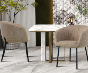 Alternative view of Chaise 'Sevilla' Tissu Sable