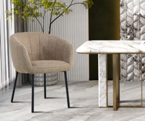 Chaise 'Sevilla' Tissu Sable