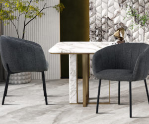 Alternative view of Chaise 'Sevilla' Tissu Gris foncé