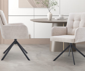 Chaise 'Granada' Pivotant en Tissu Davis Bliss 75-03 Beige