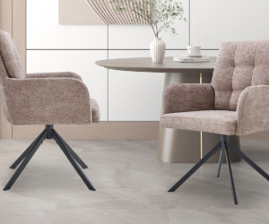 Chaise 'Granada' Pivotant en Tissu Davis Bliss 75-18 Sand