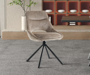 Alternative view of Chaise 'Dante' Tissu Taupe