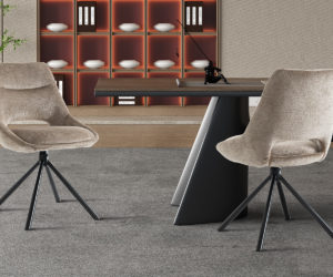 Chaise 'Dante' Tissu Taupe