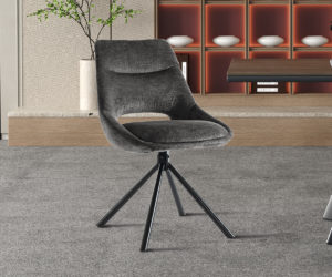 Alternative view of Chaise 'Dante' Tissu Gris