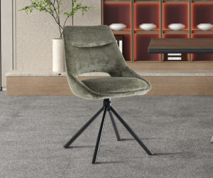 Alternative view of Chaise 'Dante' Tissu Vert