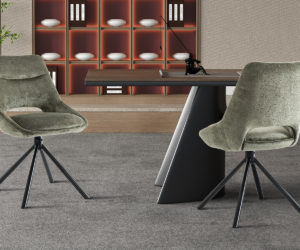 Chaise 'Dante' Tissu Vert