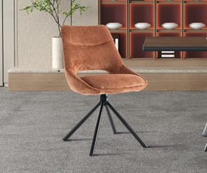 Alternative view of Chaise 'Dante' Tissu Rouille