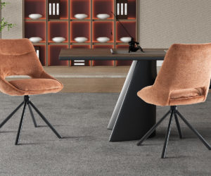 Chaise 'Dante' Tissu Rouille