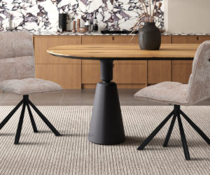 Chaise 'Jack' Pivotant en Tissu Sable