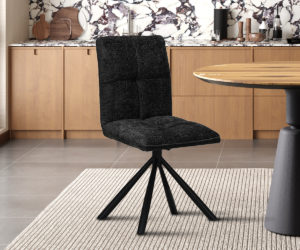 Alternative view of Chaise 'Jack' Pivotant en Tissu Gris foncé