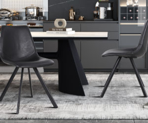 Alternative view of Chaise 'Emma' PU Noir