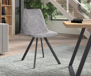 Alternative view of Chaise 'Emma' PU Gris foncé