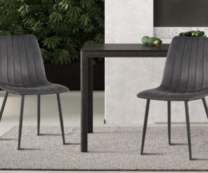 Chaise 'Willis' Velours Gris