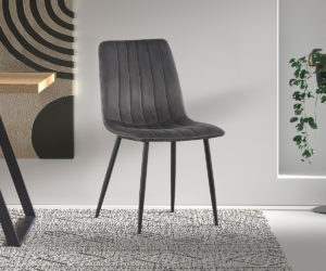 Alternative view of Chaise 'Willis' Velours Gris