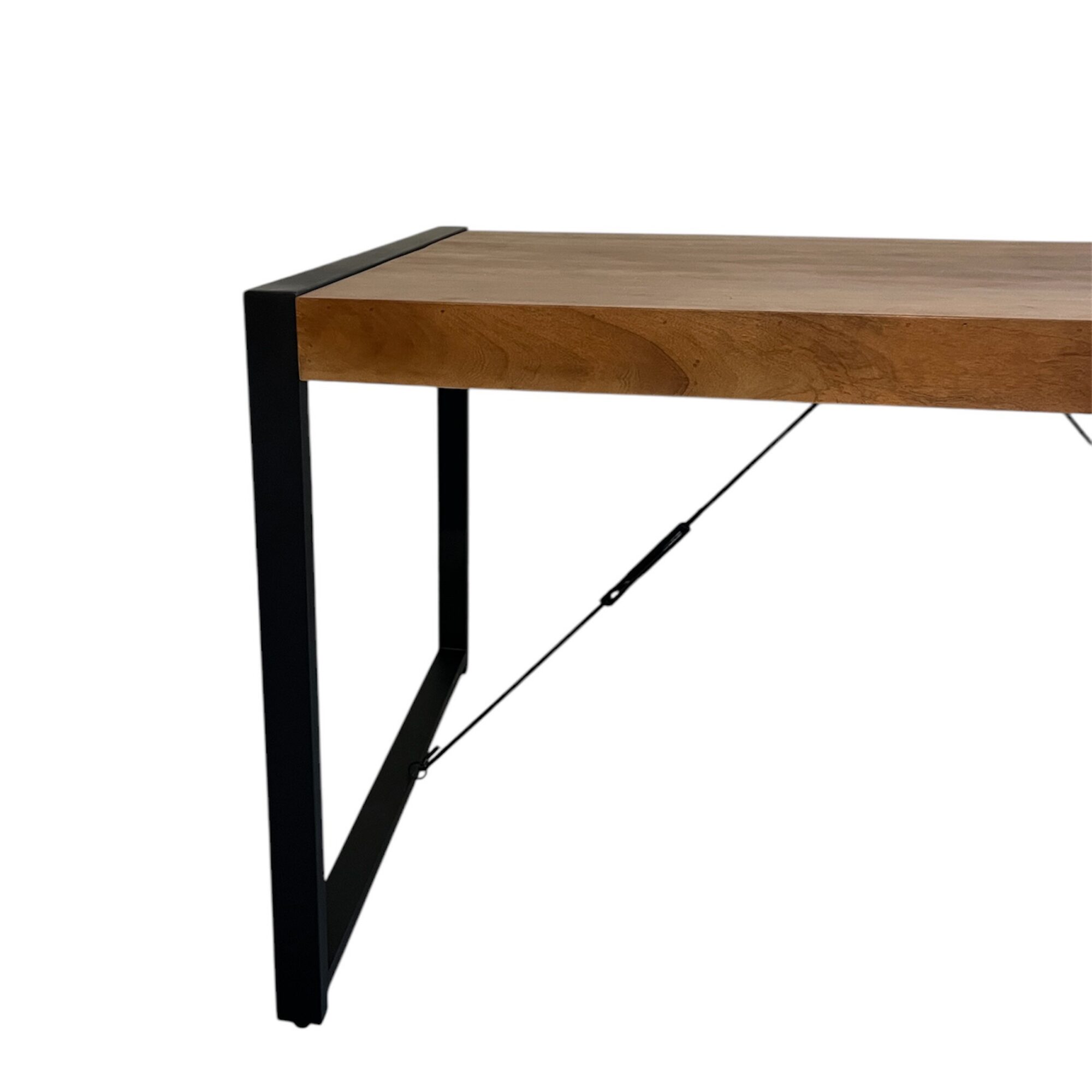 Table à manger rectangulaire Boaz finition chaude en bois de manguier – 160 cm – Image 4