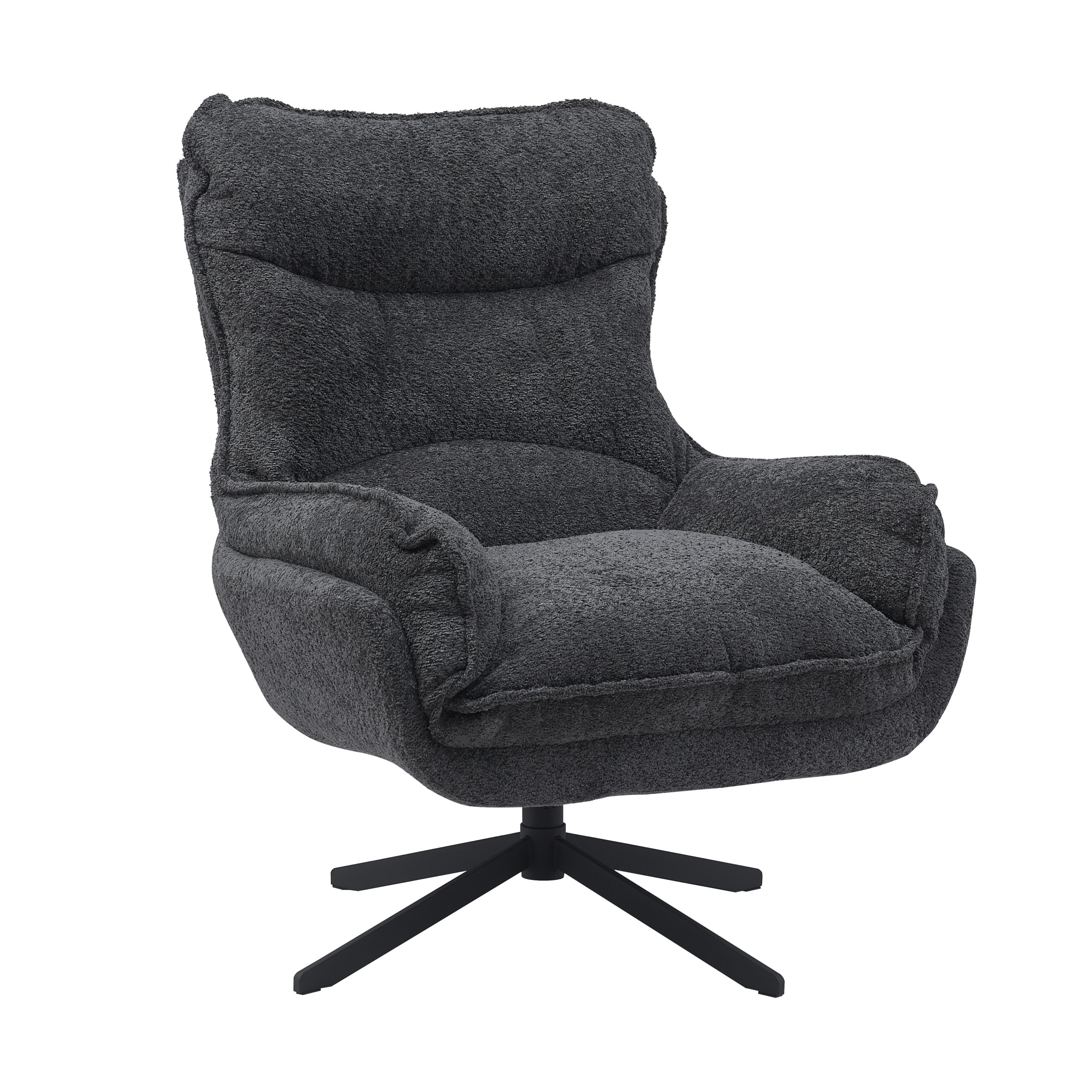 Fauteuil pivotant Vera gris foncé – Image 4