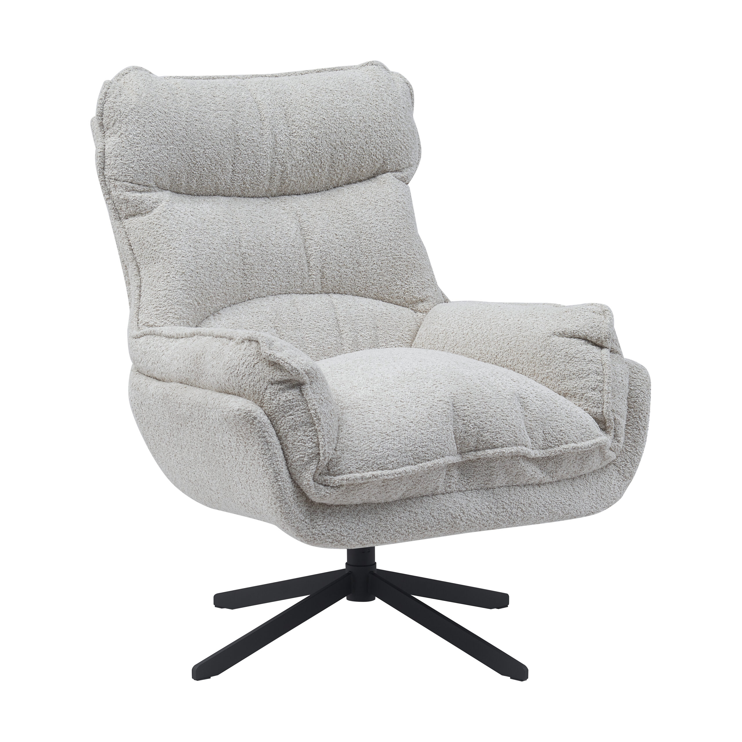 Fauteuil pivotant Vera blanc cassé – Image 4