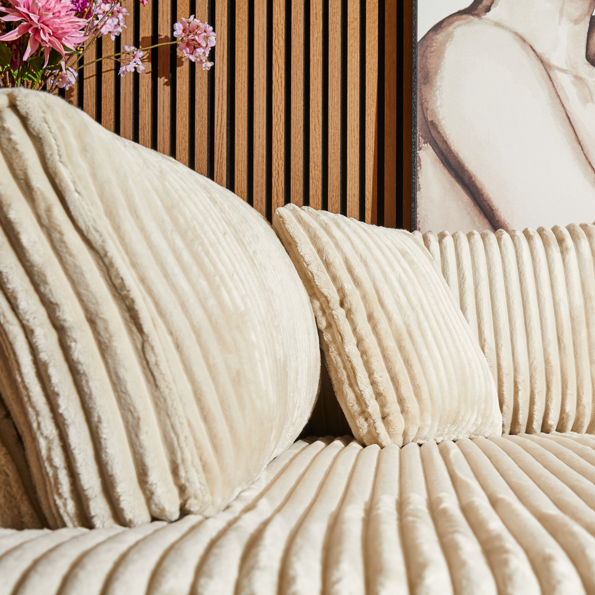 Canapé MySofa Teddy | 2,5 places + méridienne droite | beige – Image 6