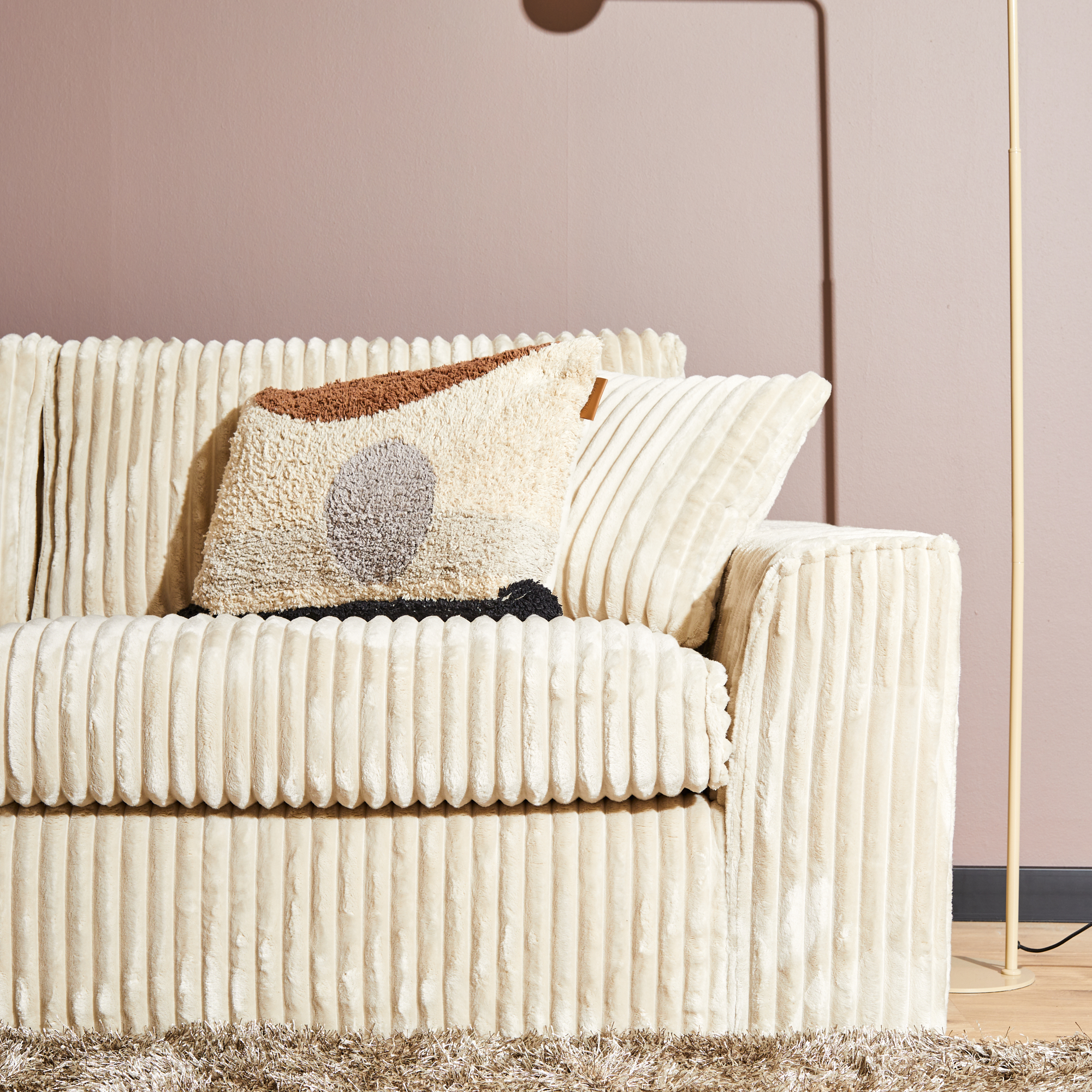 Canapé MySofa Teddy | 2,5 places + méridienne droite | beige – Image 5