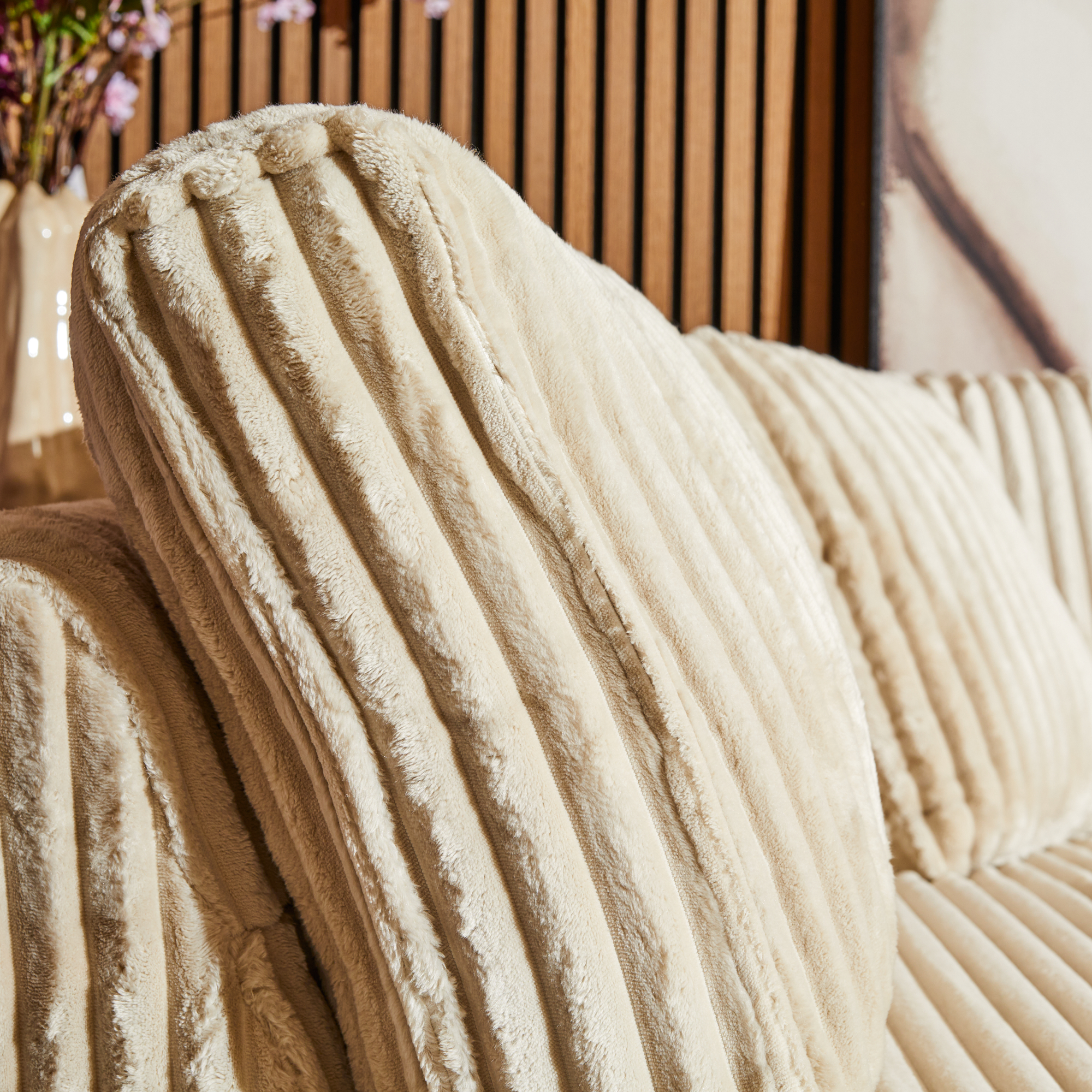 Canapé MySofa Teddy | 2,5 places + méridienne droite | beige – Image 2