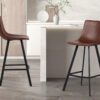 Chaise de comptoir 'Ozan' PU Brun