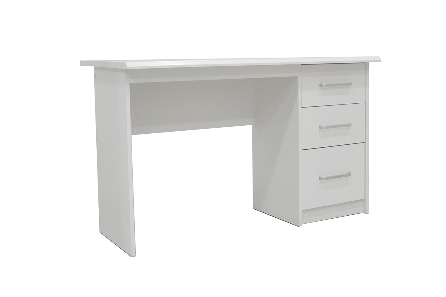 Bureau 'Mateo' 3 tiroirs Blanc – Image 3