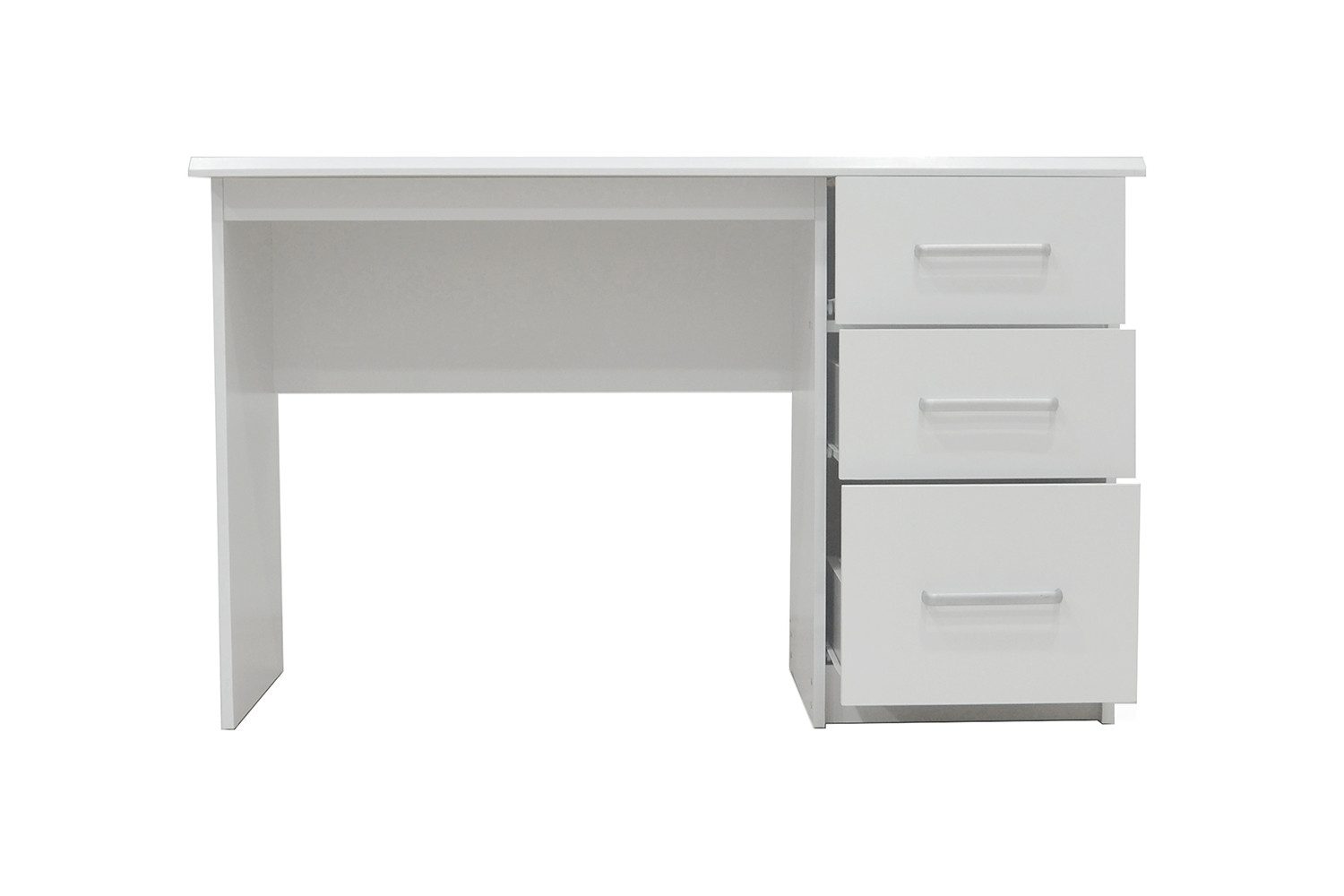 Bureau 'Mateo' 3 tiroirs Blanc – Image 6