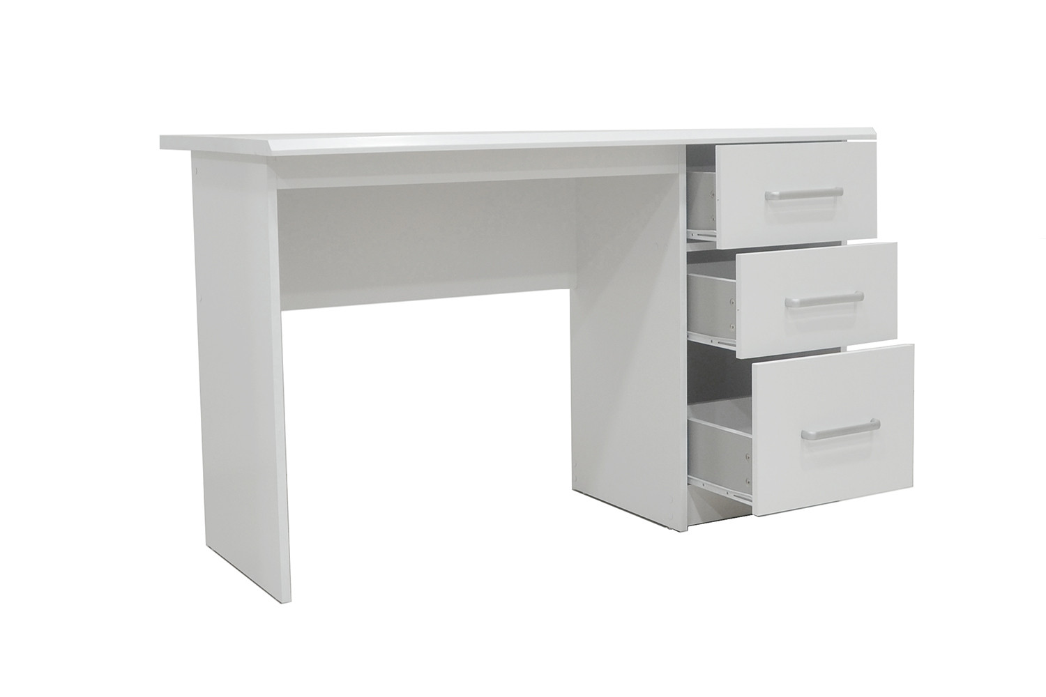 Bureau 'Mateo' 3 tiroirs Blanc – Image 7