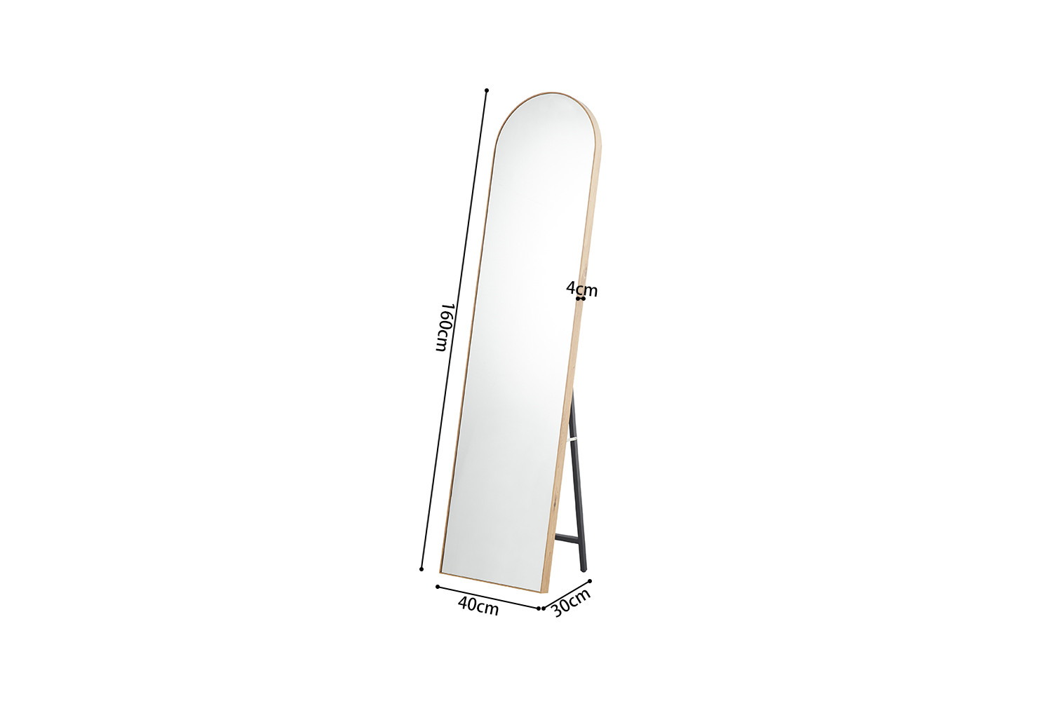 Miroir 'Rosalie' 160x40 Chêne vieilli – Image 6