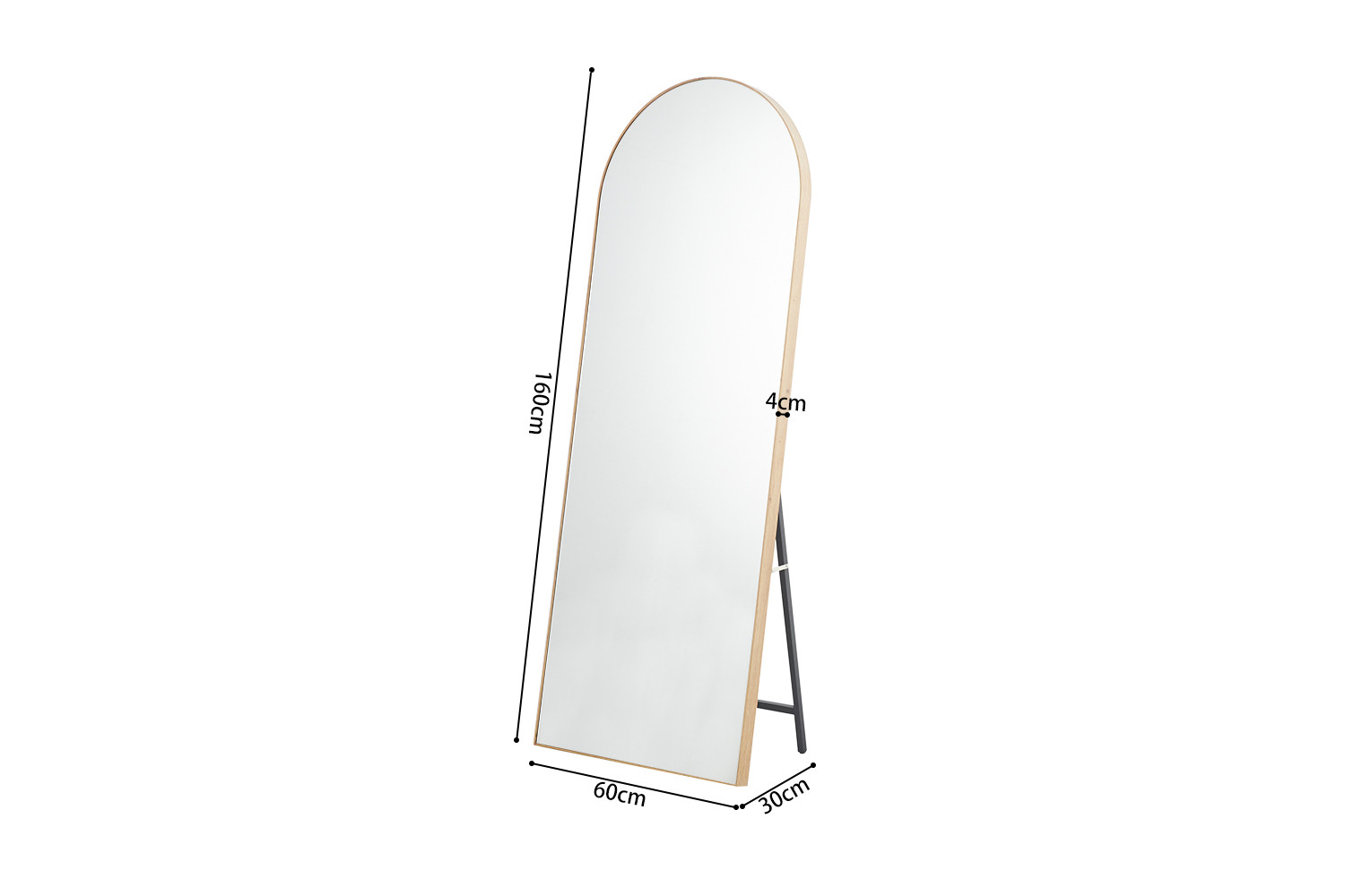 Miroir 'Rosalie' 160x60 Chêne vieilli – Image 6