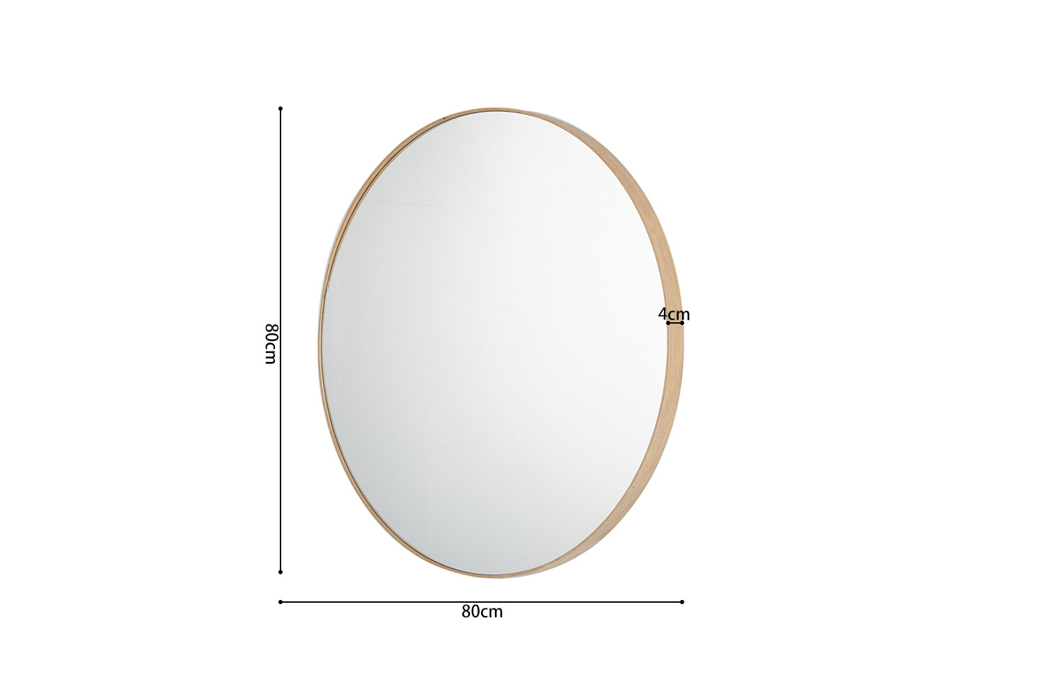 Miroir 'Ria' 80x80 Chêne vieilli – Image 6