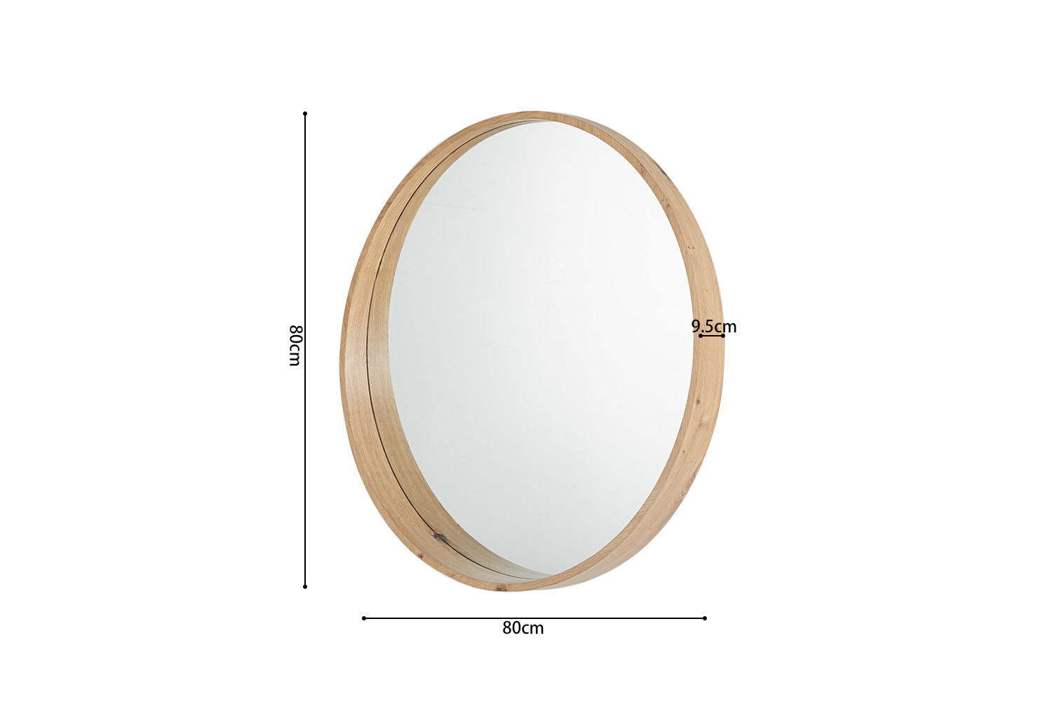 Miroir 'Roxy' 80x80 Chêne vieilli – Image 7