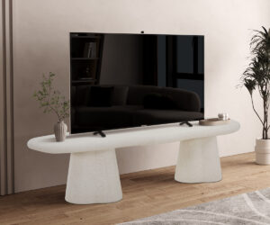 Meuble-tv 'Faro' 160 cm Organique Ciment