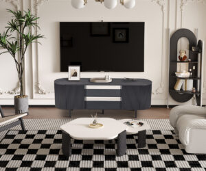 Alternative view of Meuble TV 'Lagos' 160 cm Décor Brun foncé