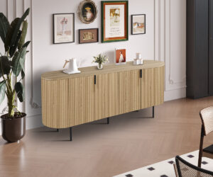 Alternative view of Bahut 'Lagos' 200 cm Décor Chêne Naturel