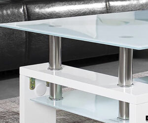 Alternative view of Table basse 'Alana' Blanc laqué