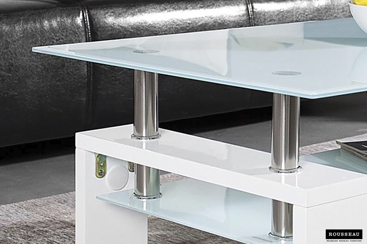 Table basse 'Alana' Blanc laqué – Image 2