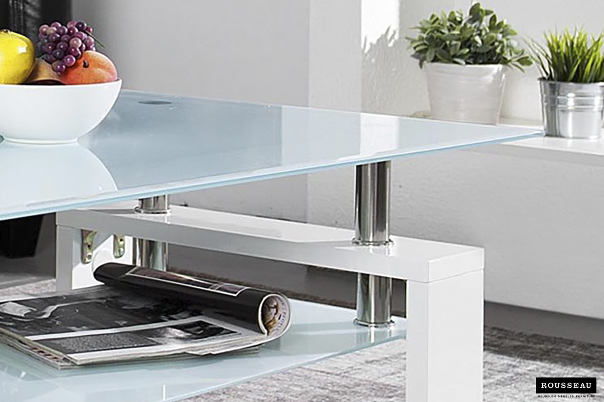 Table basse 'Alana' Blanc laqué – Image 4