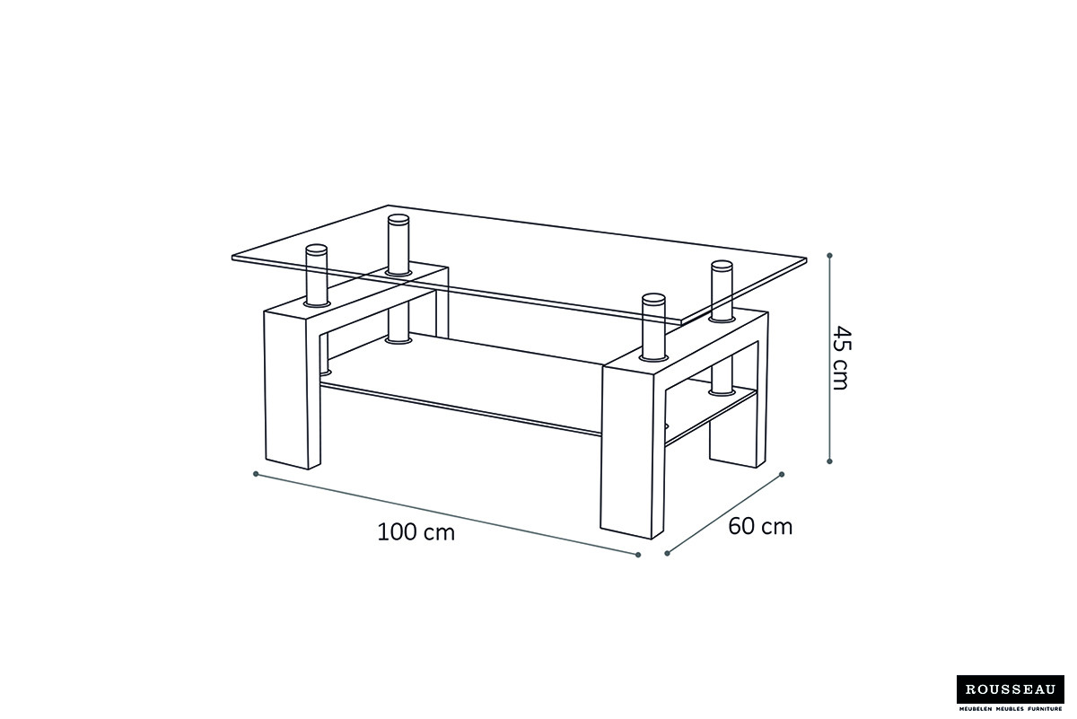 Table basse 'Alana' Blanc laqué – Image 6