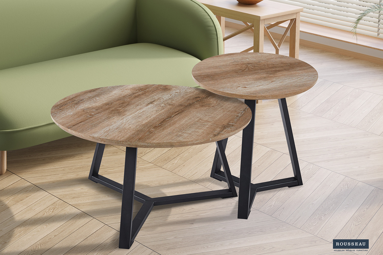 Table d'appoint 'Paso 2' Décor Chêne Vieilli – Image 2