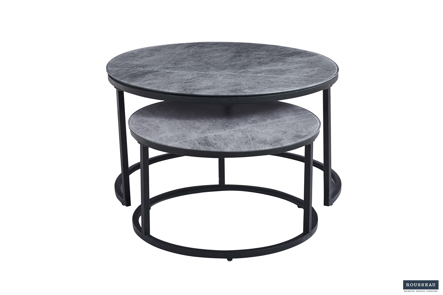Table basse 'Boston' Décor Verre Gris Pierre – Image 3
