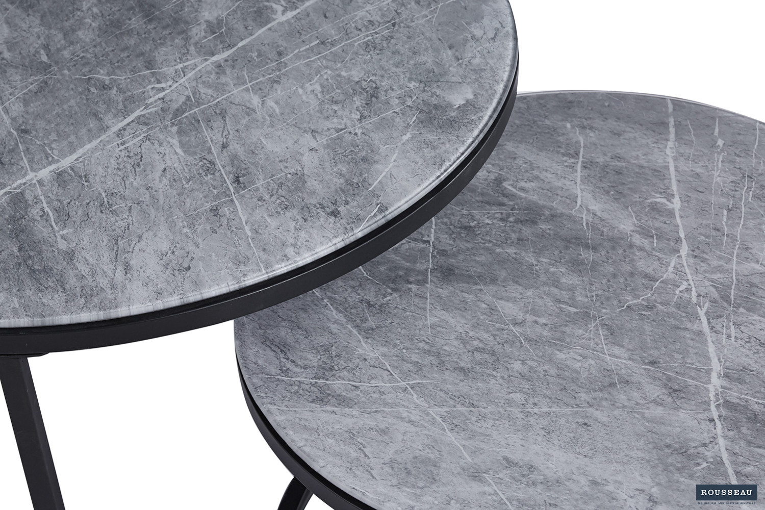 Table basse 'Boston' Décor Verre Gris Pierre – Image 4