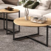 Set de 2 Table basses ''Pola' Décor Chêne vieilli
