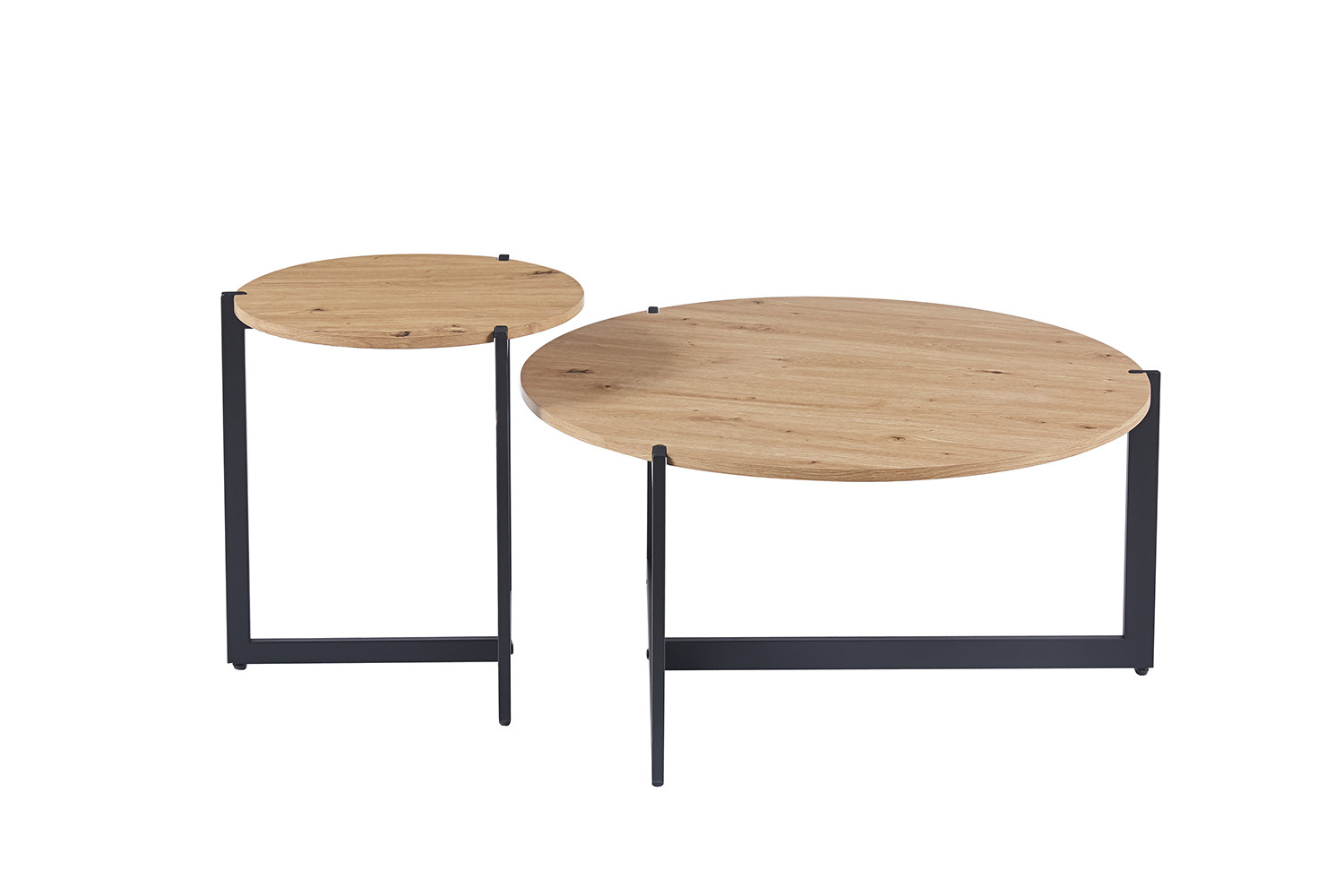 Set de 2 Table basses ''Pola' Décor Chêne vieilli – Image 4